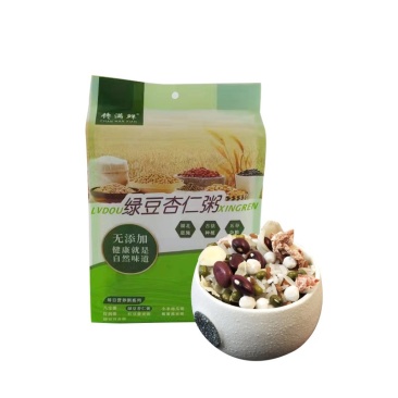 绿豆杏仁粥真空包装袋装，产地恩施，天然含硒当季新品可贴牌
