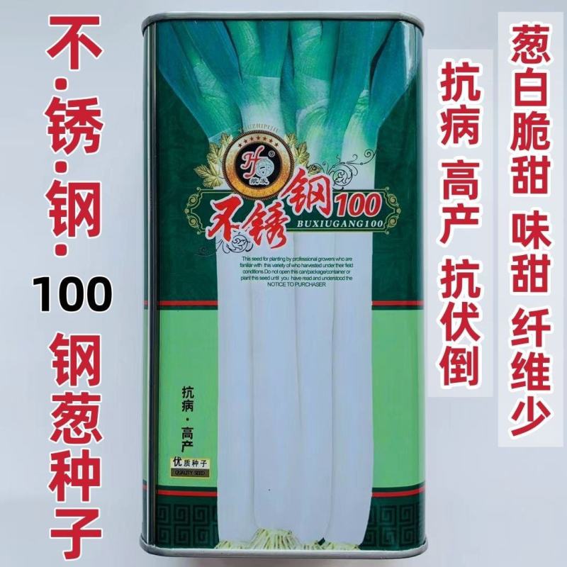 不锈钢100长白大葱种子葱白长抗倒伏高产200g山东