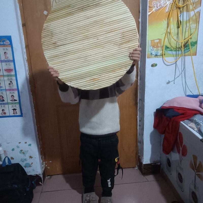 纯手工高粱杆帘饺子锅盖圆形托盘