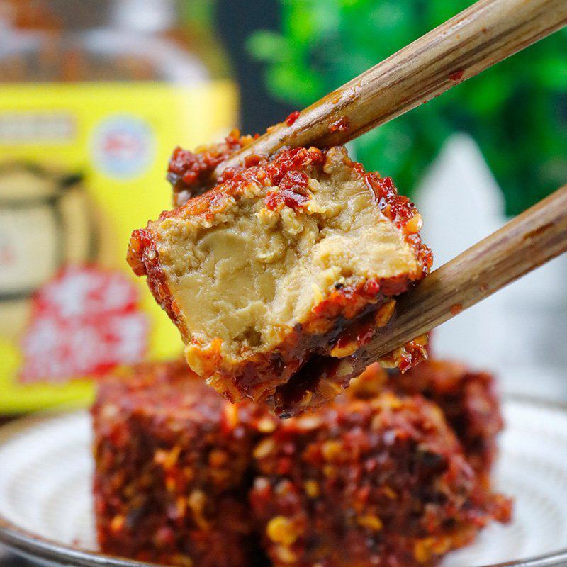 湖南特产常德豆腐乳津市木子腐乳王210g瓶装麻辣霉豆腐农