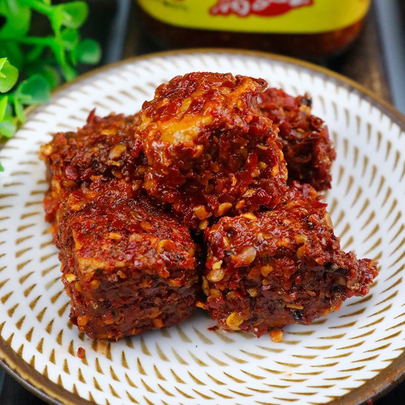 湖南特产常德豆腐乳津市木子腐乳王210g瓶装麻辣霉豆腐农