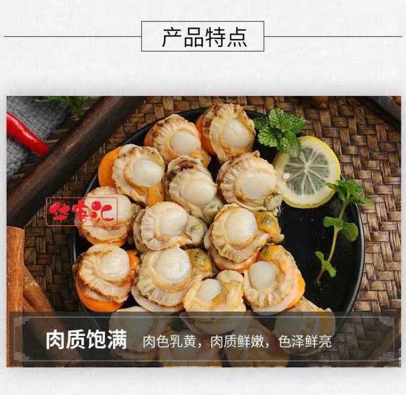 顺丰包邮特大号扇贝肉新鲜冷冻扇贝贝类海鲜瑶柱海鲜水产批