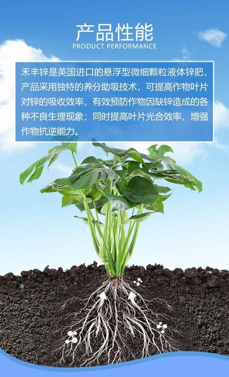 禾丰锌葡萄草莓梨叶面肥锌肥缺锌小叶黄叶补锌英国欧麦斯