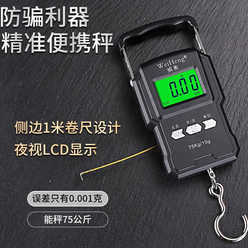 高精度手提电子秤家用50kg小型厨房秤弹簧快递称挂钩买菜