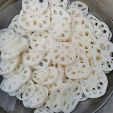 新鲜莲藕清水藕片，商用净菜