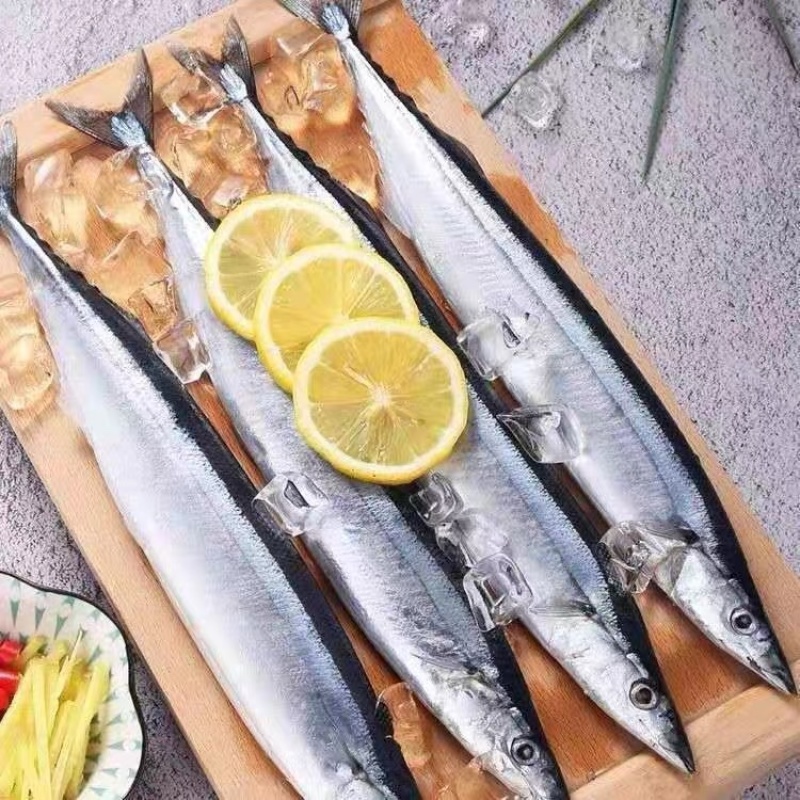 秋刀鱼码头直发船冻品质新鲜冷冻特大号，海鲜烧烤食材