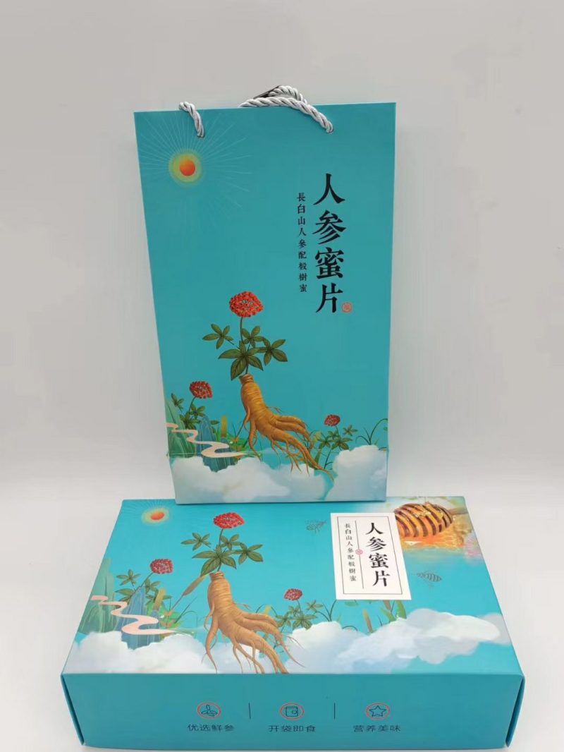 人参蜜片礼盒长白山人参蜜片人参切片蜂蜜人参蜜片