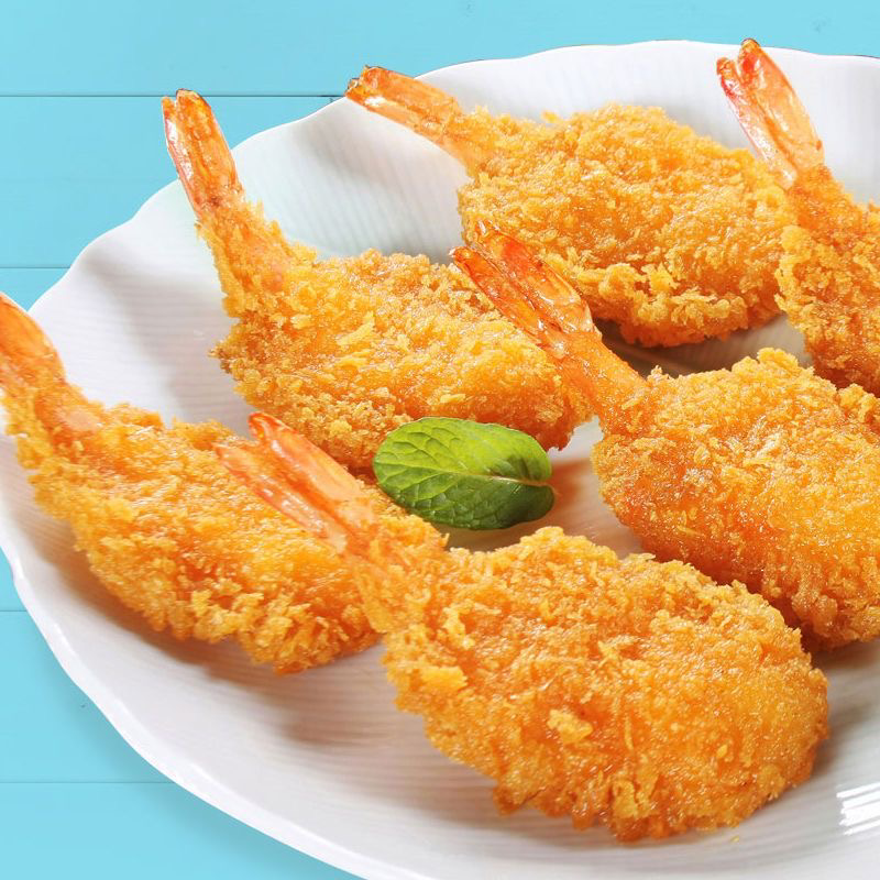 亚洲渔港黄金虾球蝴蝶虾油炸食品宝宝辅食