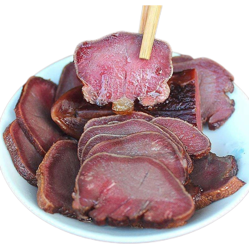 烟熏舌头腊口条猪舌头腊肉四川特产批发农家自制腊猪舌