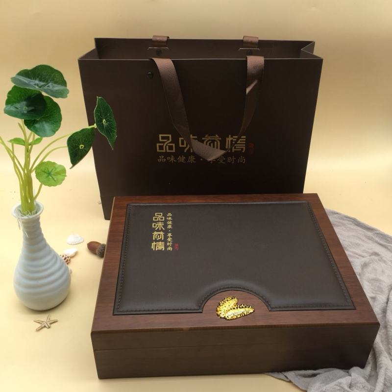 辽参淡干海参，很有质感的一款礼盒木质搭配pu皮做工精细