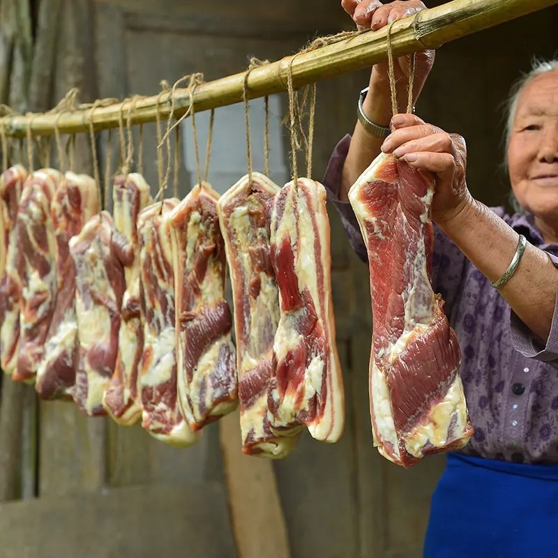 风吹五花腊肉（腊肉香肠源头工厂一手货源量大从优）