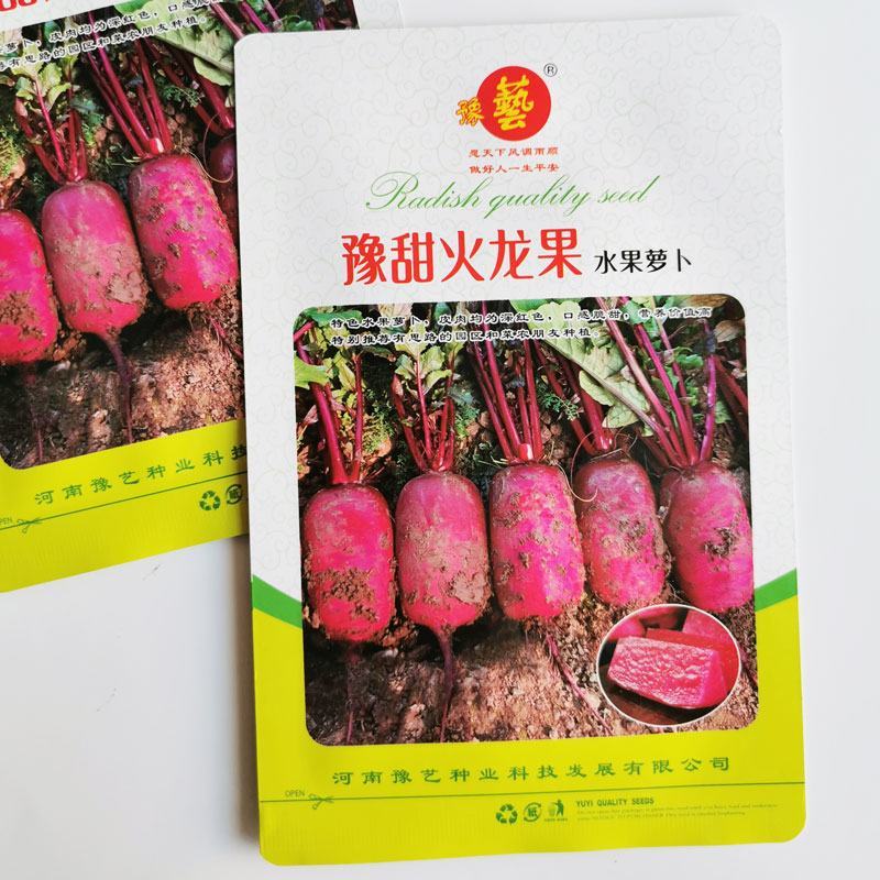 豫甜火龙果水果萝卜种子高产脆甜红皮红肉水果萝卜种原装发货