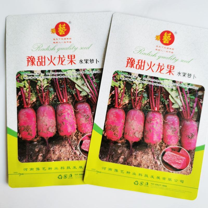 豫甜火龙果水果萝卜种子高产脆甜红皮红肉水果萝卜种原装发货