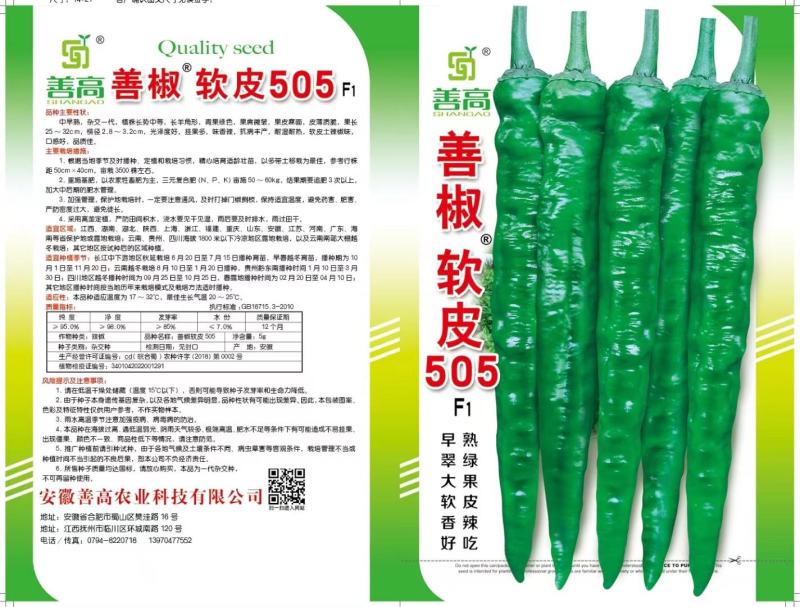 善椒软皮505软皮辣椒种子，1000粒