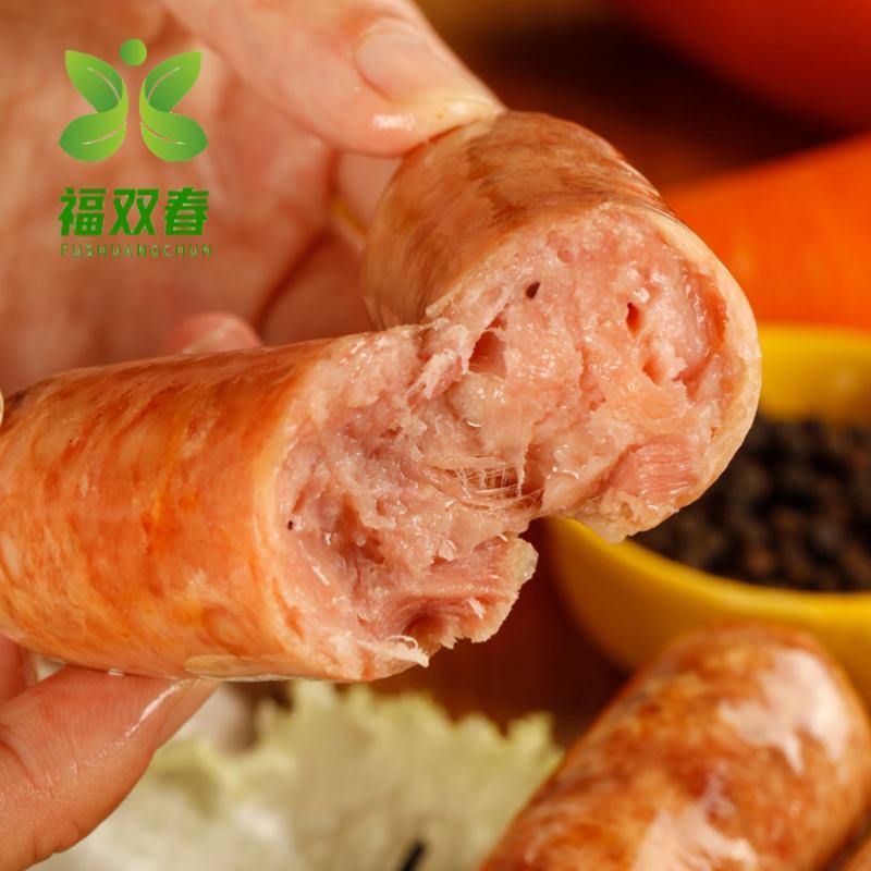 福双春火山石纯肉地道肠60g70g纯肉肠猪肉肠烤肠