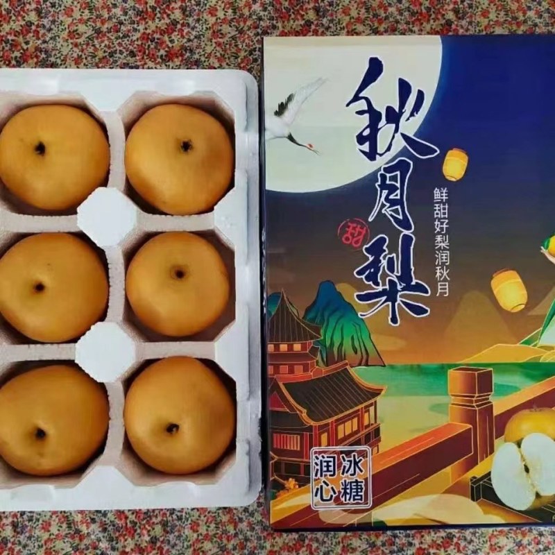 顺丰包邮正宗山东烟台莱阳秋月梨礼盒装5斤装大果一件代发