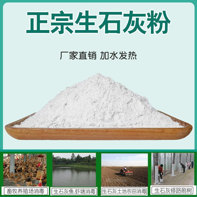 生石灰粉50斤鱼塘消毒杀菌驱虫净水刷树养殖吸潮干燥剂土壤