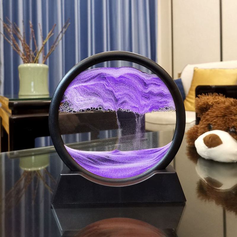 轻奢3D流沙画摆件创意礼品生日解压解闷艺术沙漏家居饰品