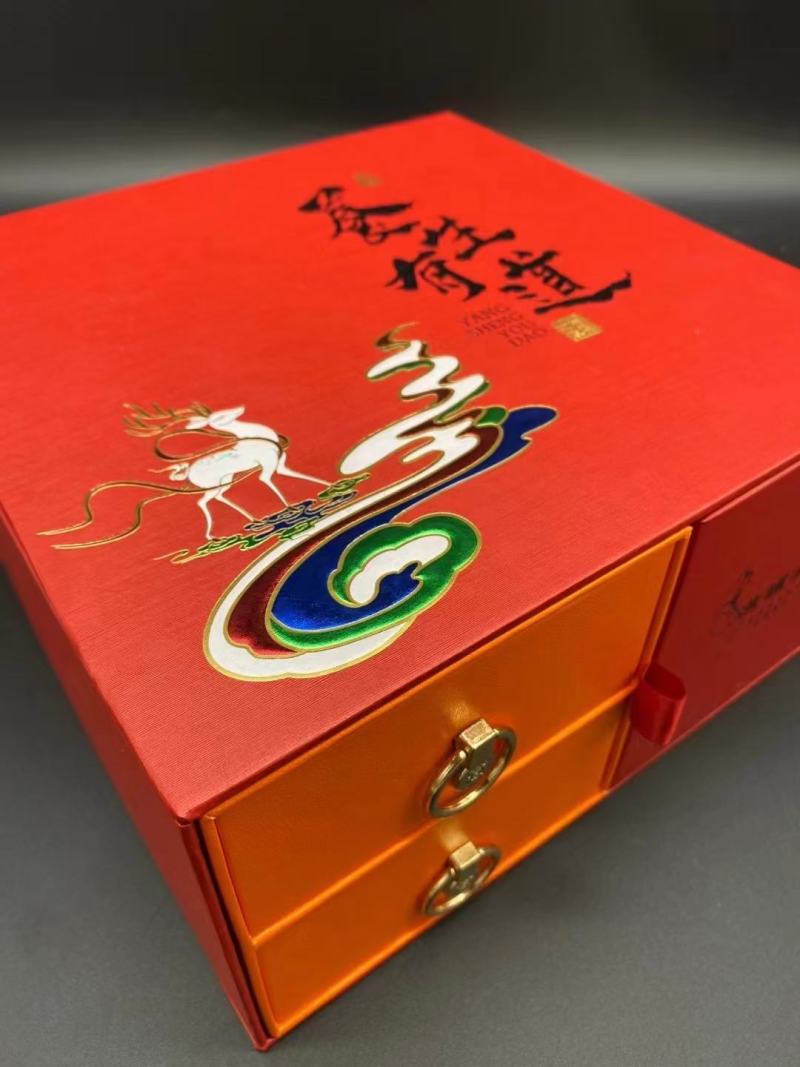 新款五宝礼盒人参灵芝人参花鹿鞭片鹿茸片礼盒