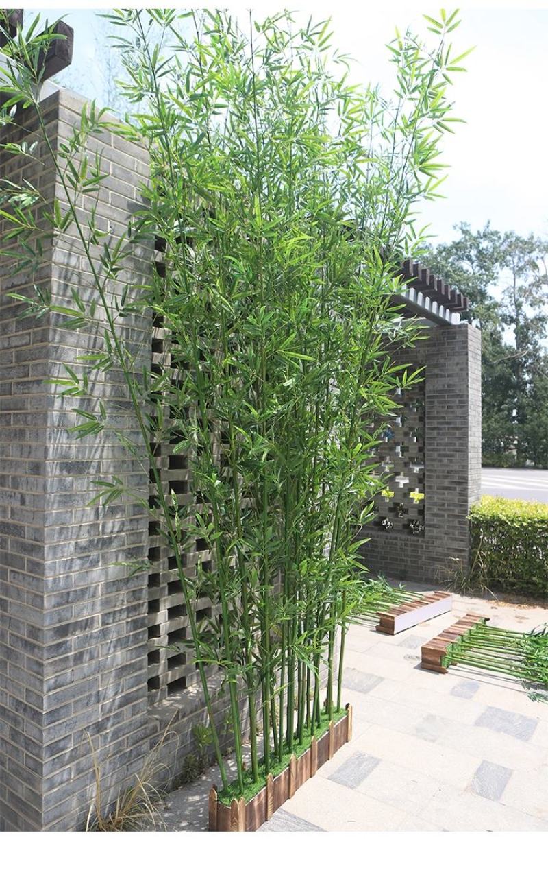 防真竹子假竹子屏风隔断造景装饰篱笆墙一手货源