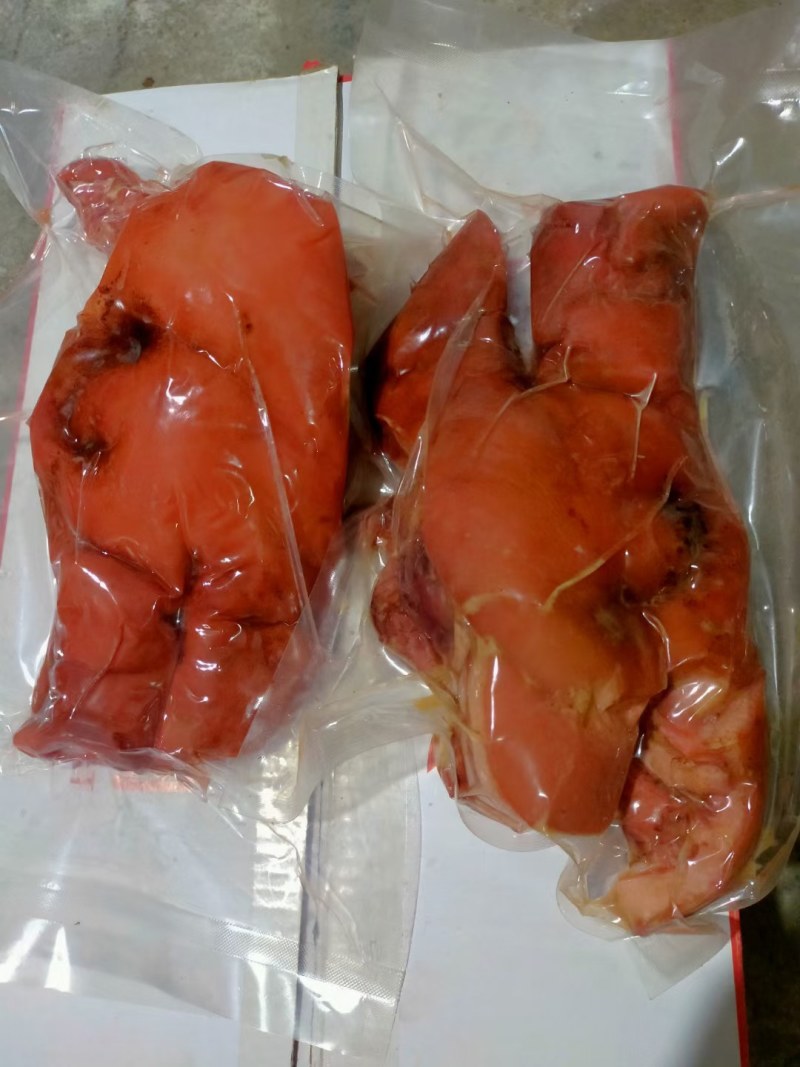 全熟猪头肉干净无毛开袋即食五香味，冷藏冷冻熟食，卤猪头肉