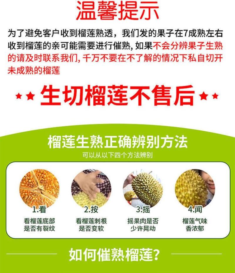 进口泰国甲伦金枕榴莲新鲜榴莲一件代发招代理榴莲2-9斤
