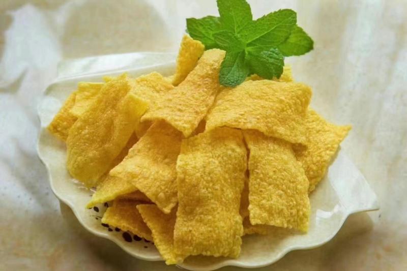 苦荞片过一下油就可以吃