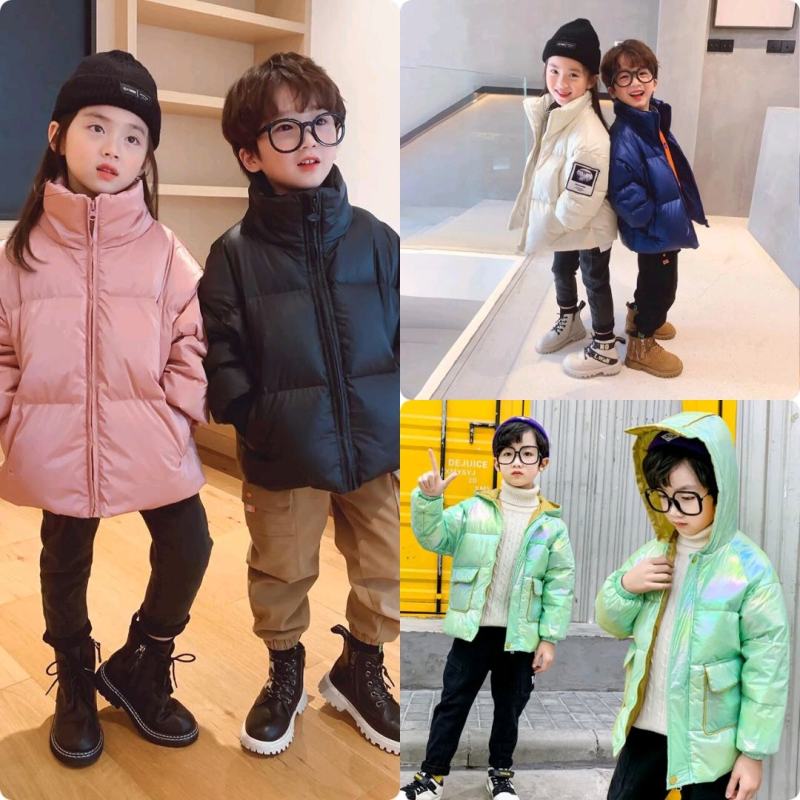 童装春秋季长袖羽绒服棉服学生外套马甲尾货批发纯色保暖宽松