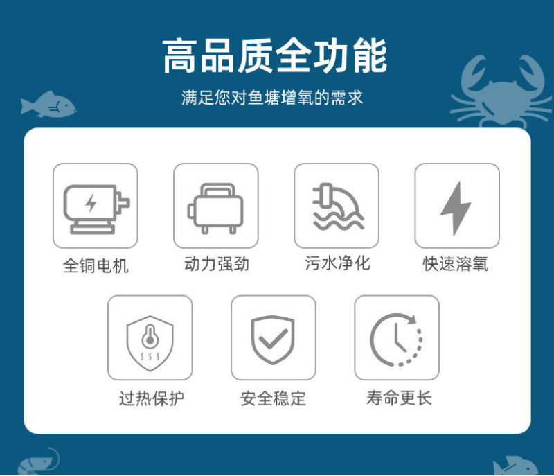 绿一叶轮式鱼塘增氧机养殖大型制氧大功率变频增氧机鱼塘增氧