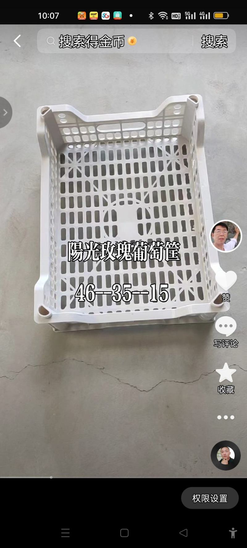 加厚加重阳光玫瑰葡萄专用筐