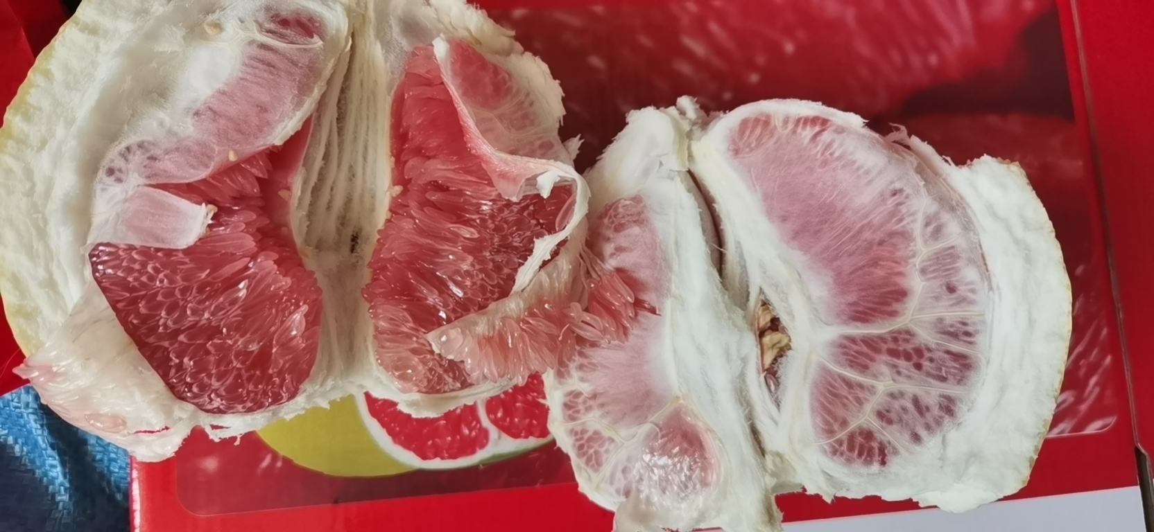 安江蜜柚切开图示意图