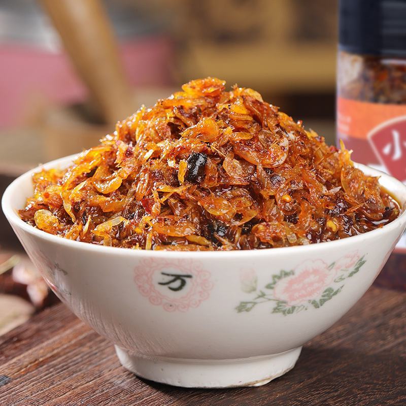虾酱海鲜拌饭酱下饭酱虾米酱香辣虾仔酱湖南特产即食下饭菜虾