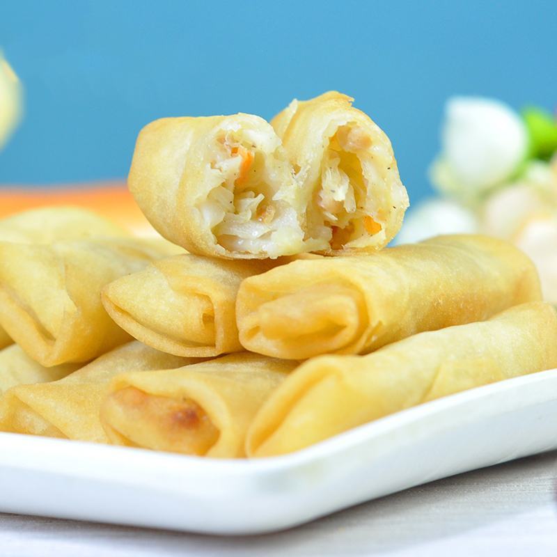豆沙春卷油炸速食红豆沙馅甜春卷素早餐半成品速冻小吃儿童点