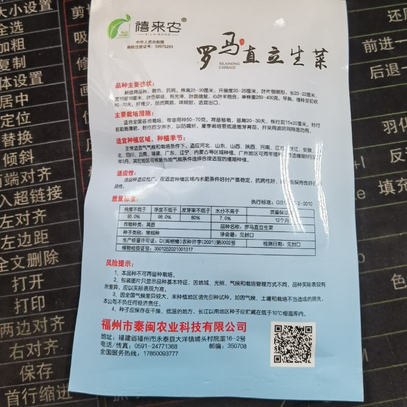 罗马直立生菜种子孔雀菜高产耐热四季香菜种子庭院可沙拉蔬菜