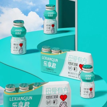 乐享君乳酸菌饮品100ML*12瓶，进口奶源、0添加、0