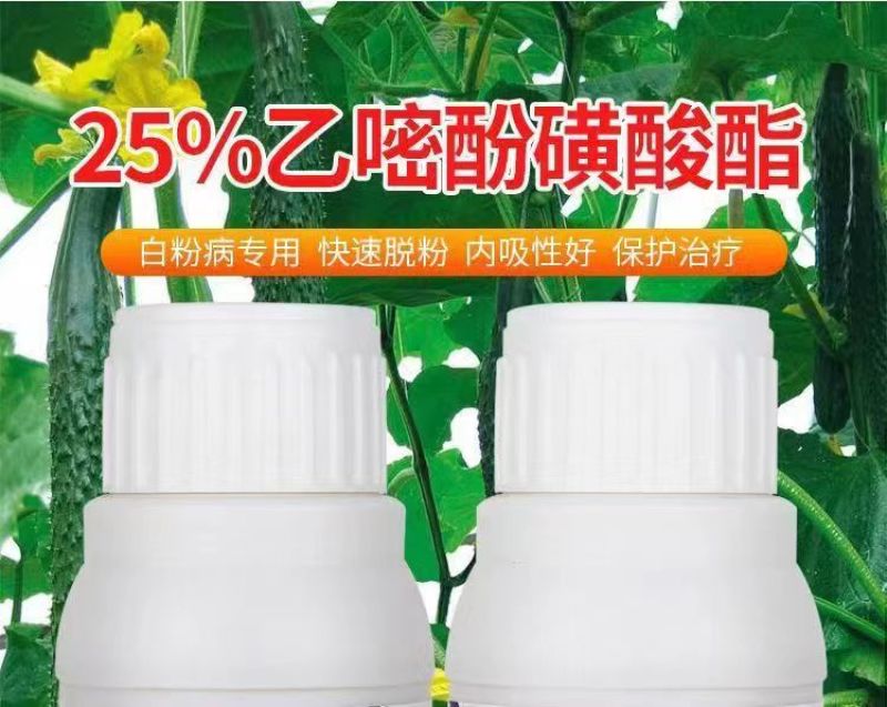 25%乙嘧酚磺酸酯治黄瓜草莓辣椒蔬菜果树抗性白粉病专用药