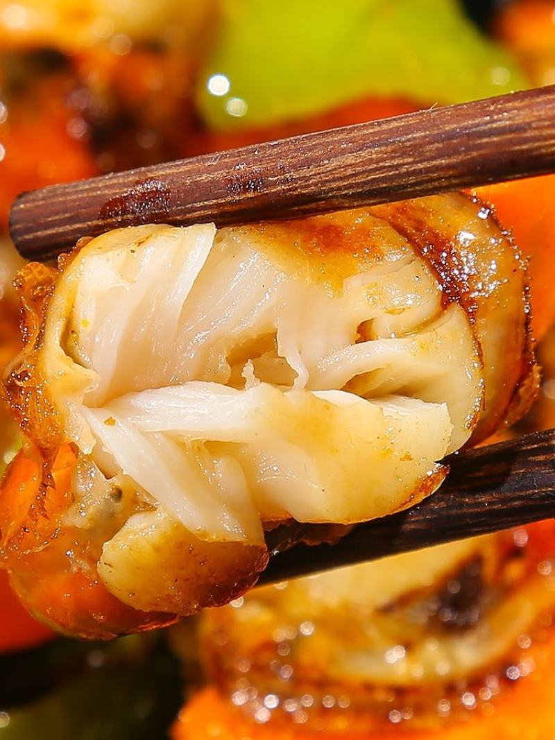 新鲜超大扇贝肉新鲜冷冻带膏大扇贝肉海鲜自助火锅食材10斤