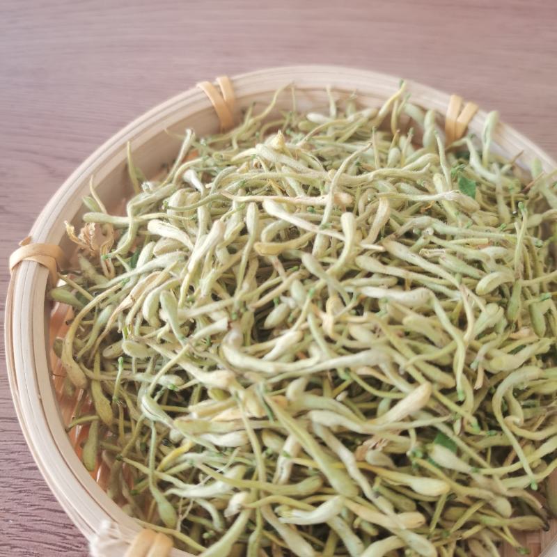 金银花头茬花二花颜色青量大从优手机实拍