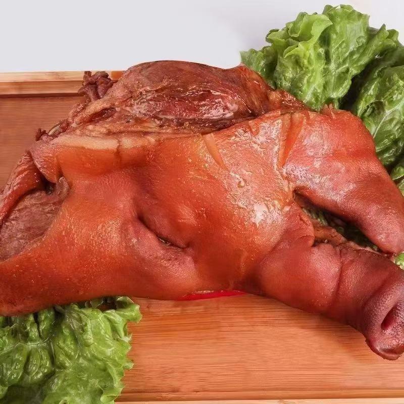 全熟猪头肉八成熟卤猪头加热即展销地摊批发货源