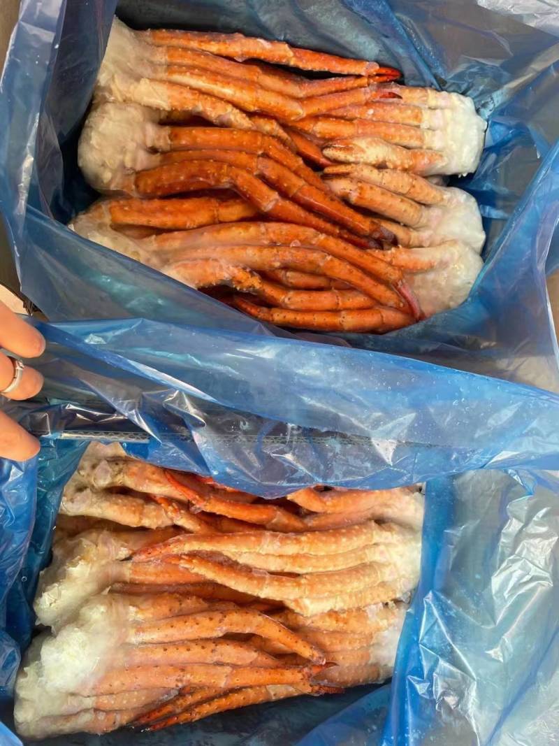 俄罗斯冷冻帝王蟹腿鲜活熟冻满肉螃蟹帝皇蟹长脚蟹