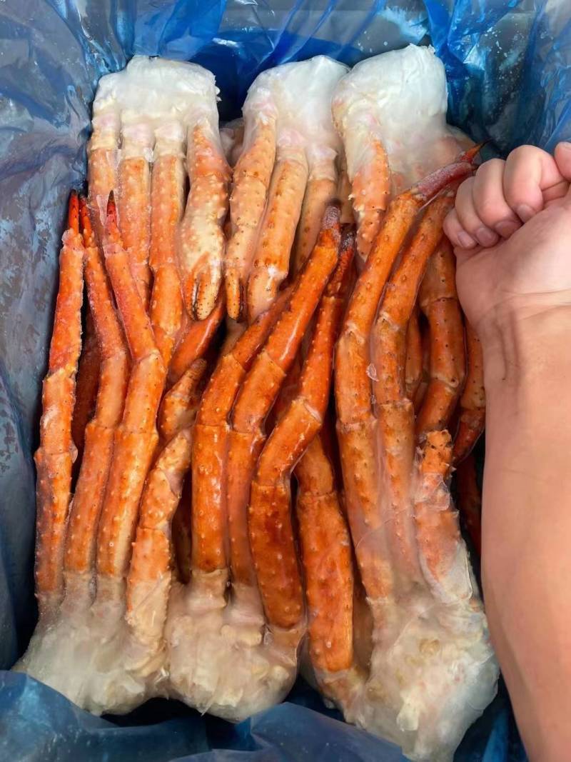 俄罗斯冷冻帝王蟹腿鲜活熟冻满肉螃蟹帝皇蟹长脚蟹