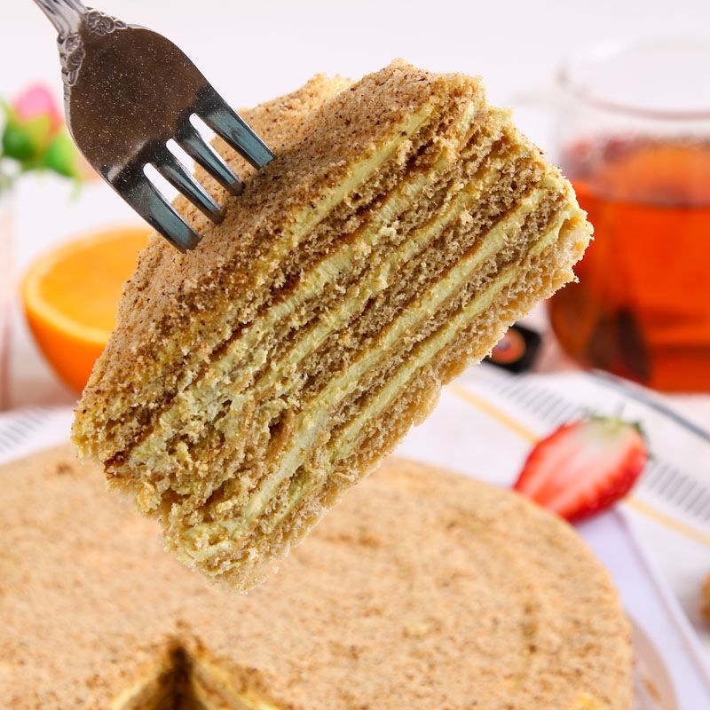 【一箱5个装】俄罗斯味提拉米苏蛋糕千层奶油生日蛋糕