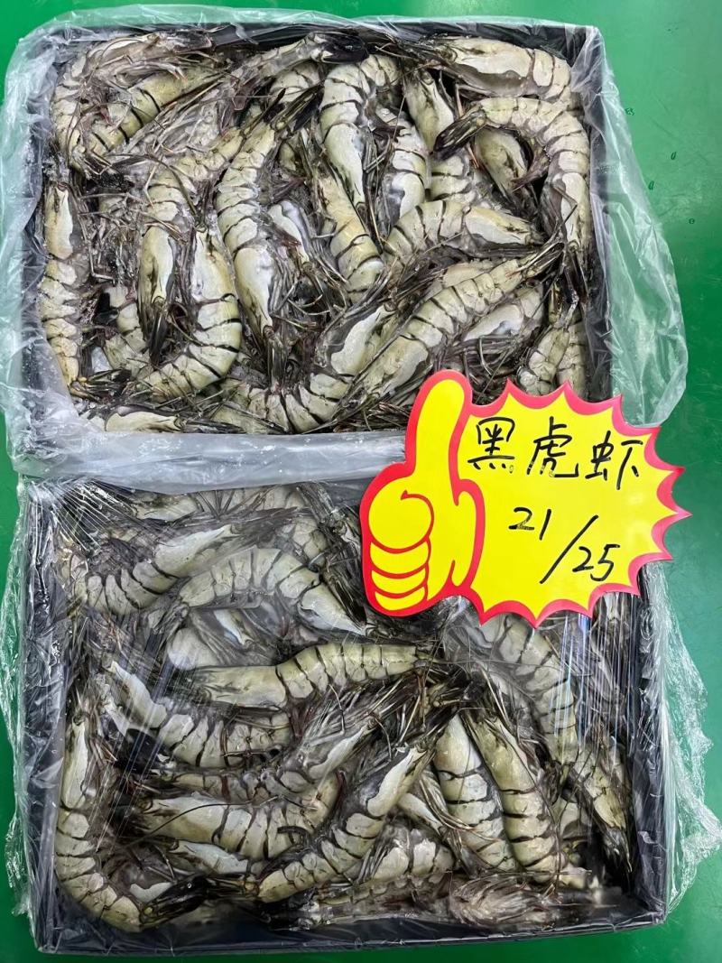 黑虎虾高品质大虾2.6全规格活冻国产黑虎虾