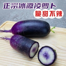 冰激凌萝卜脆甜爽口紫皮糖心水果萝卜心里面三色冰激凌萝卜