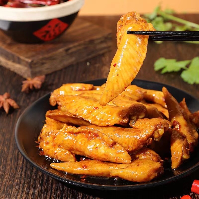 鸡尖熟食鸡拐鸭翅江湖地摊商超开袋即食