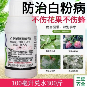 白粉病专用药25%乙嘧酚磺酸酯防治黄瓜草莓白粉病杀菌剂