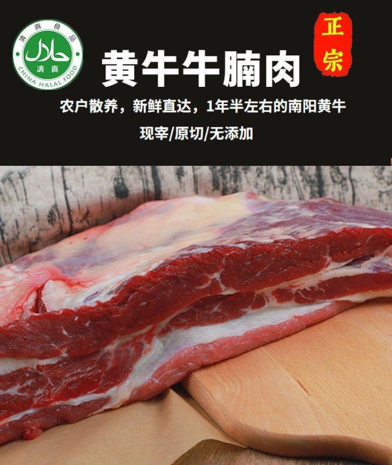 国产原切4斤新鲜速冻黄牛腩肉黄牛肉农家散养包邮