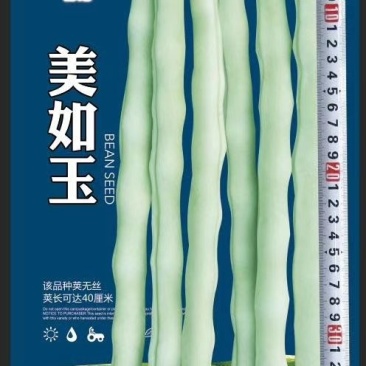 杜绝假货豆角种子架豆种子白绿色荚长40公分左右