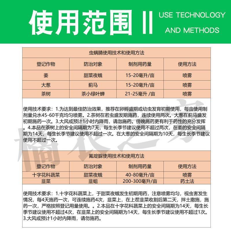 杀虫剂氟啶脲虫螨腈农药杀虫剂500+460