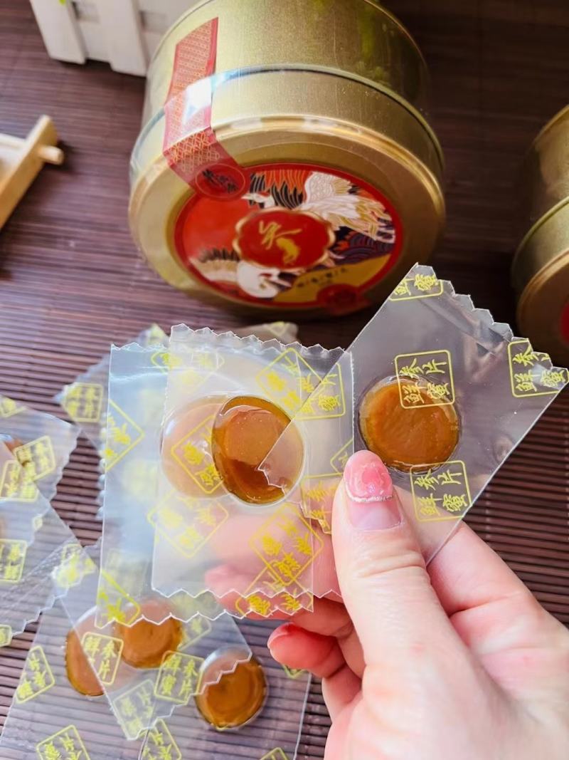 新品上市，鲜参蜜片，（大中小号）铁盒便携装